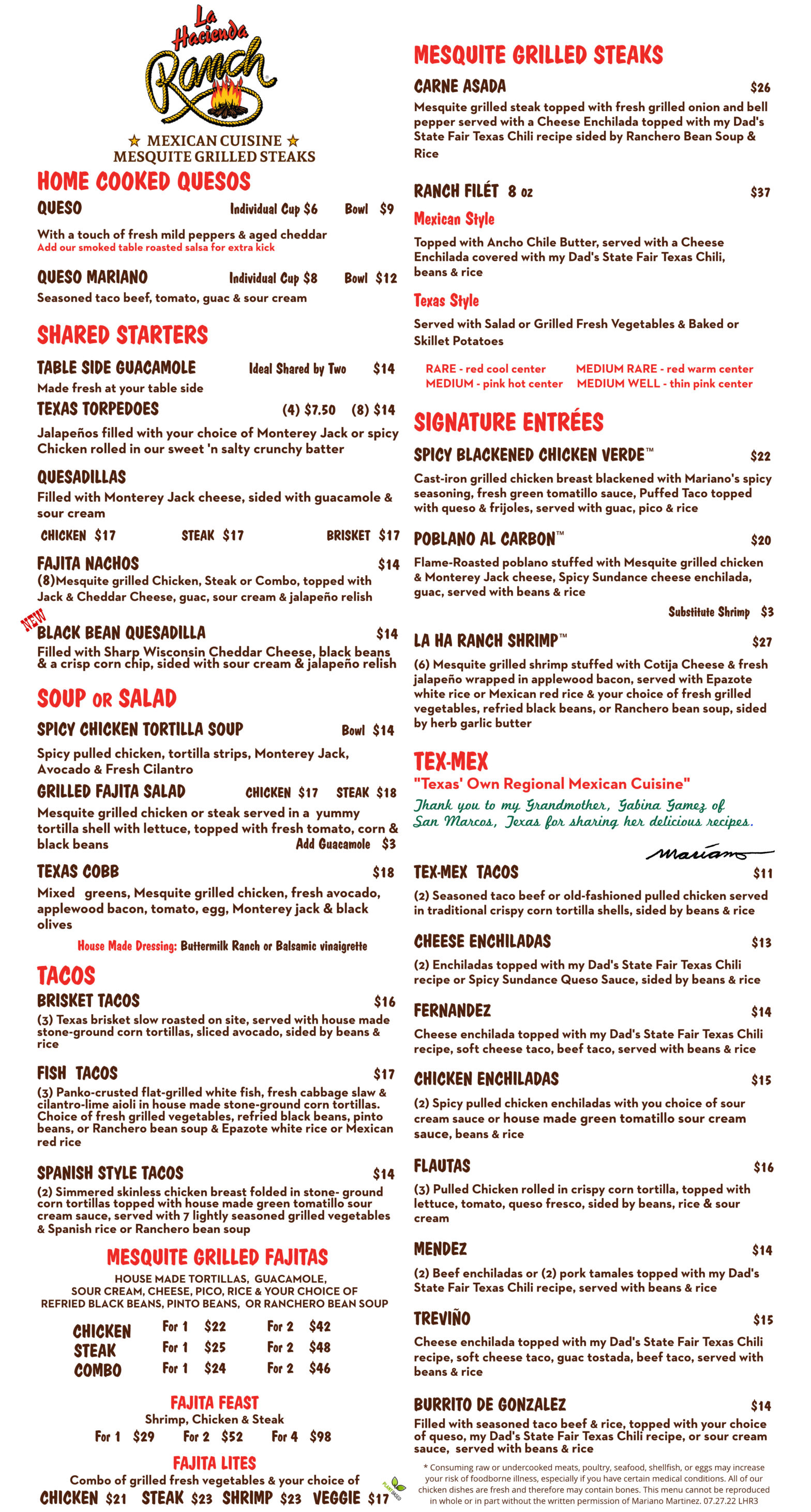 Colleyville/Menus - Mariano's Restaurants